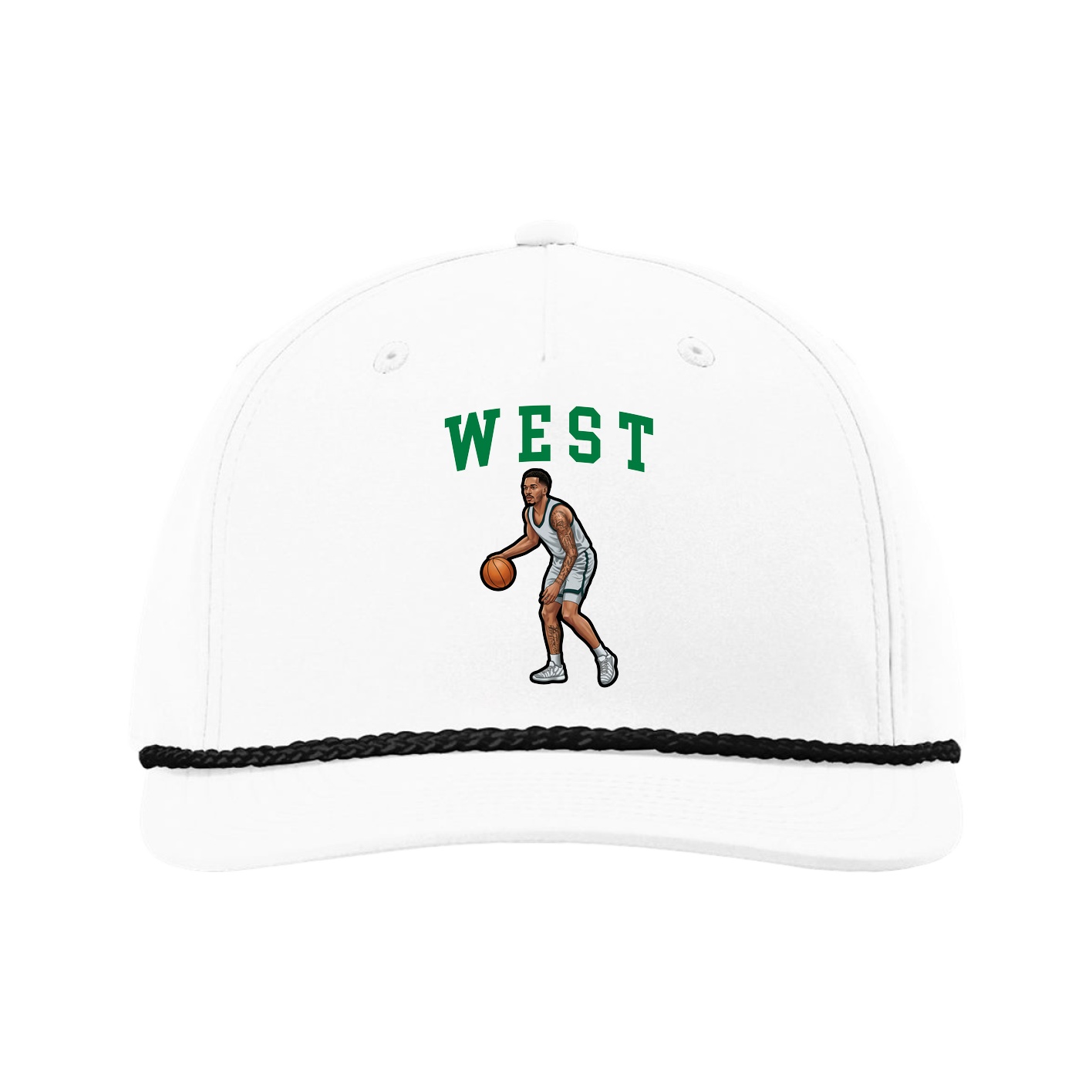 Five-Panel Classic Rope Cap — Shirsey in White