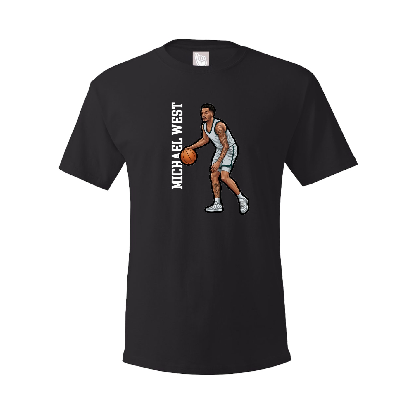 Youth Tee — Name Vertical in Black