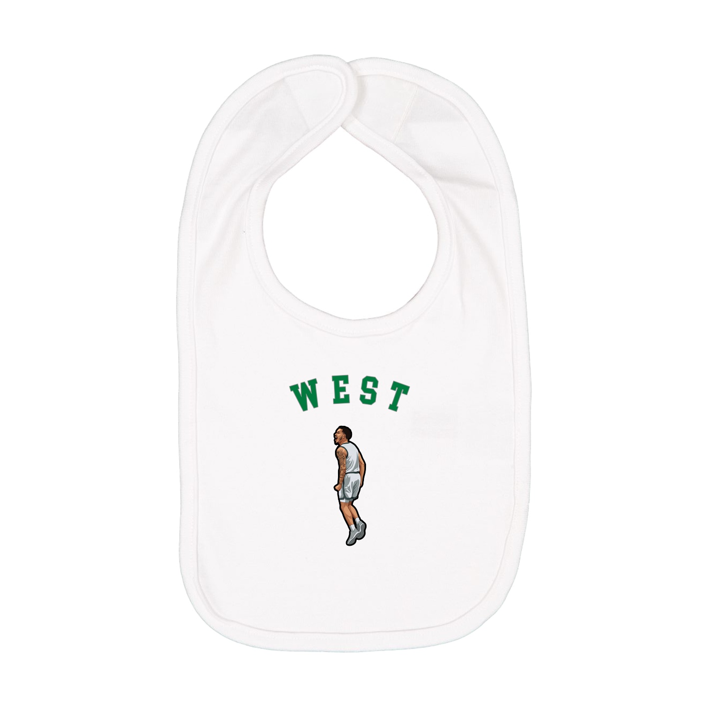 Infant Bib — Shirsey Arch in White