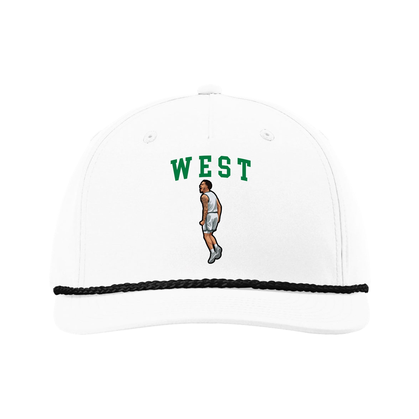 Five-Panel Classic Rope Cap — Shirsey in White