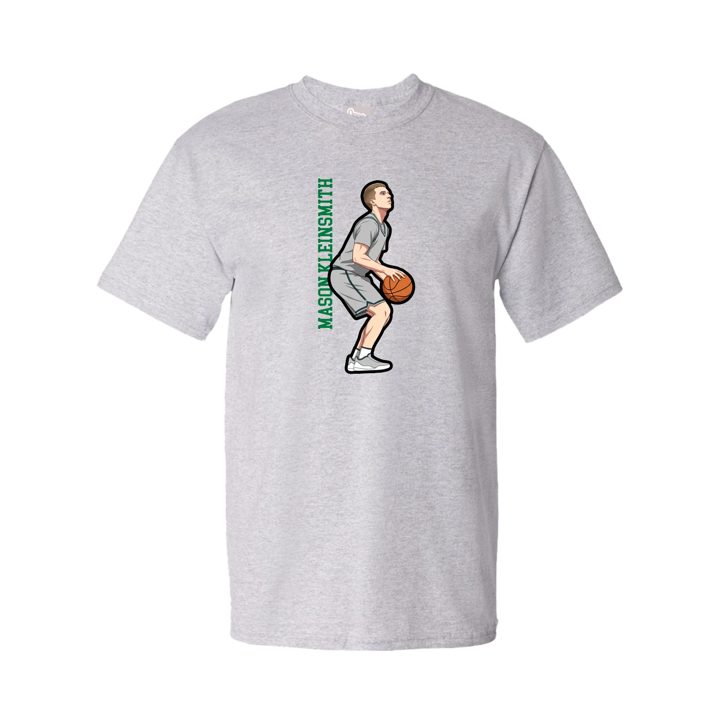 Tee — Name Vertical in Grey