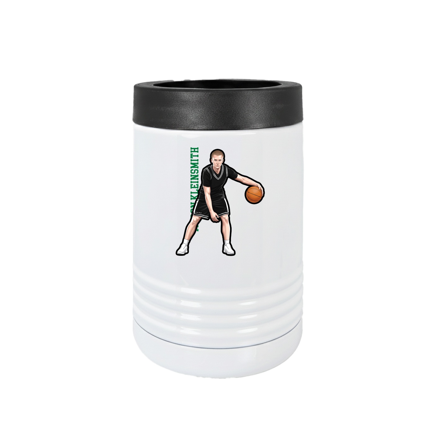 Beverage Holder — Name Vertical in White