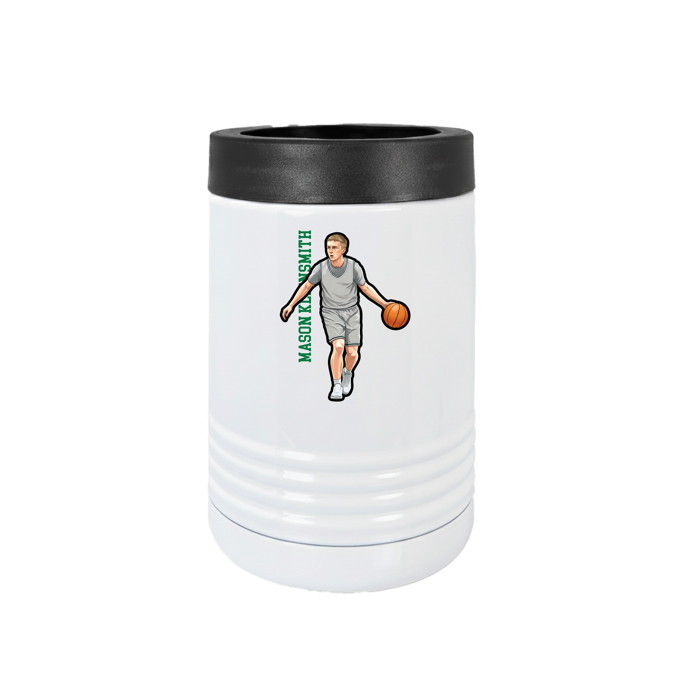 Beverage Holder — Name Vertical in White