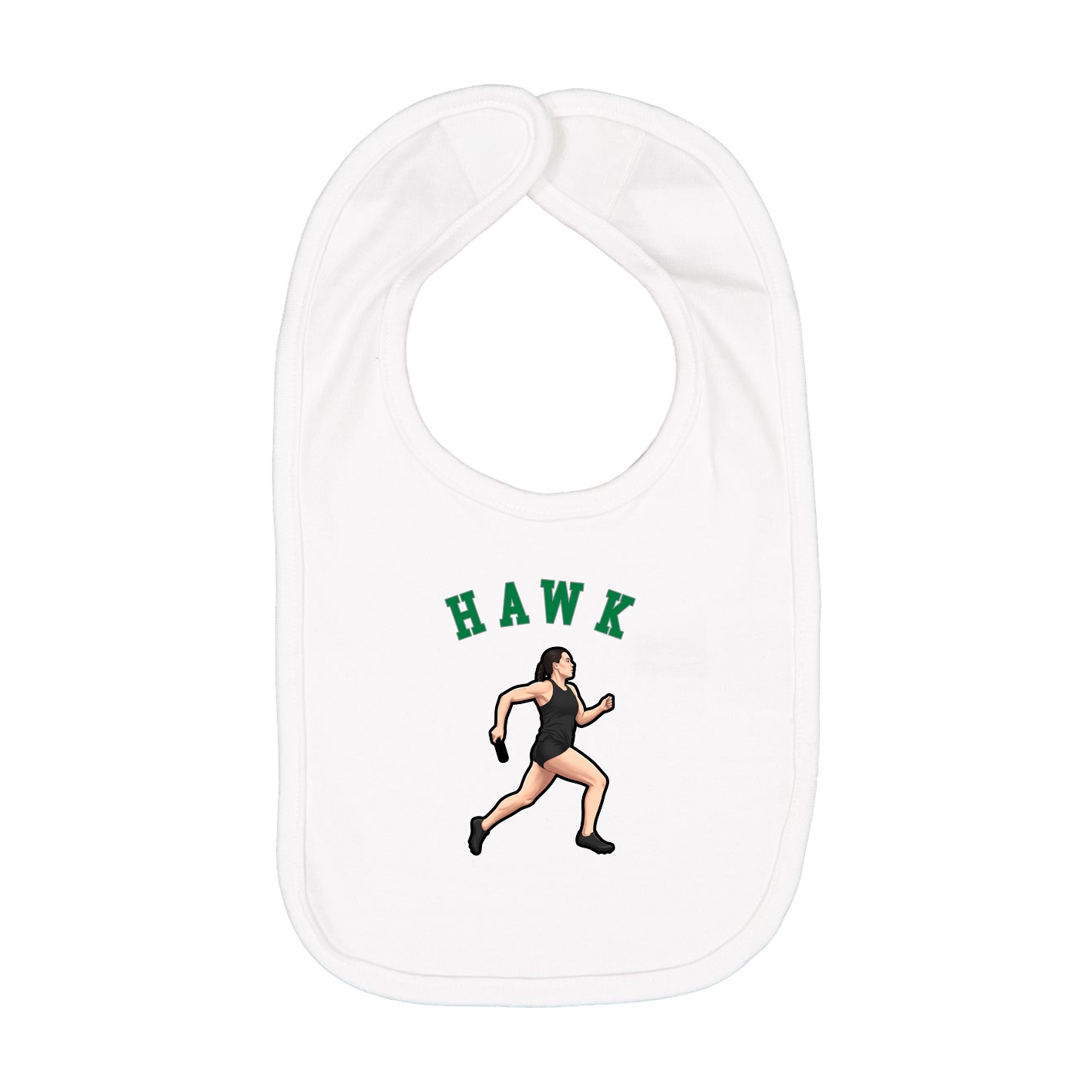 Infant Bib — Shirsey Arch in White