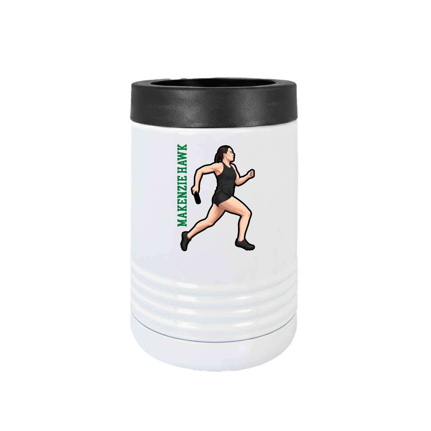 Beverage Holder — Name Vertical in White