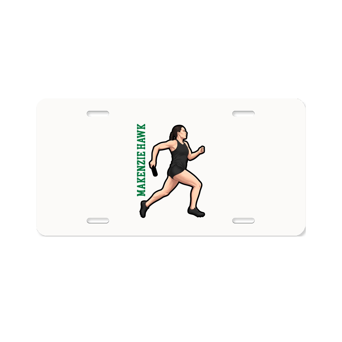 License Plate — Name Vertical in Classic
