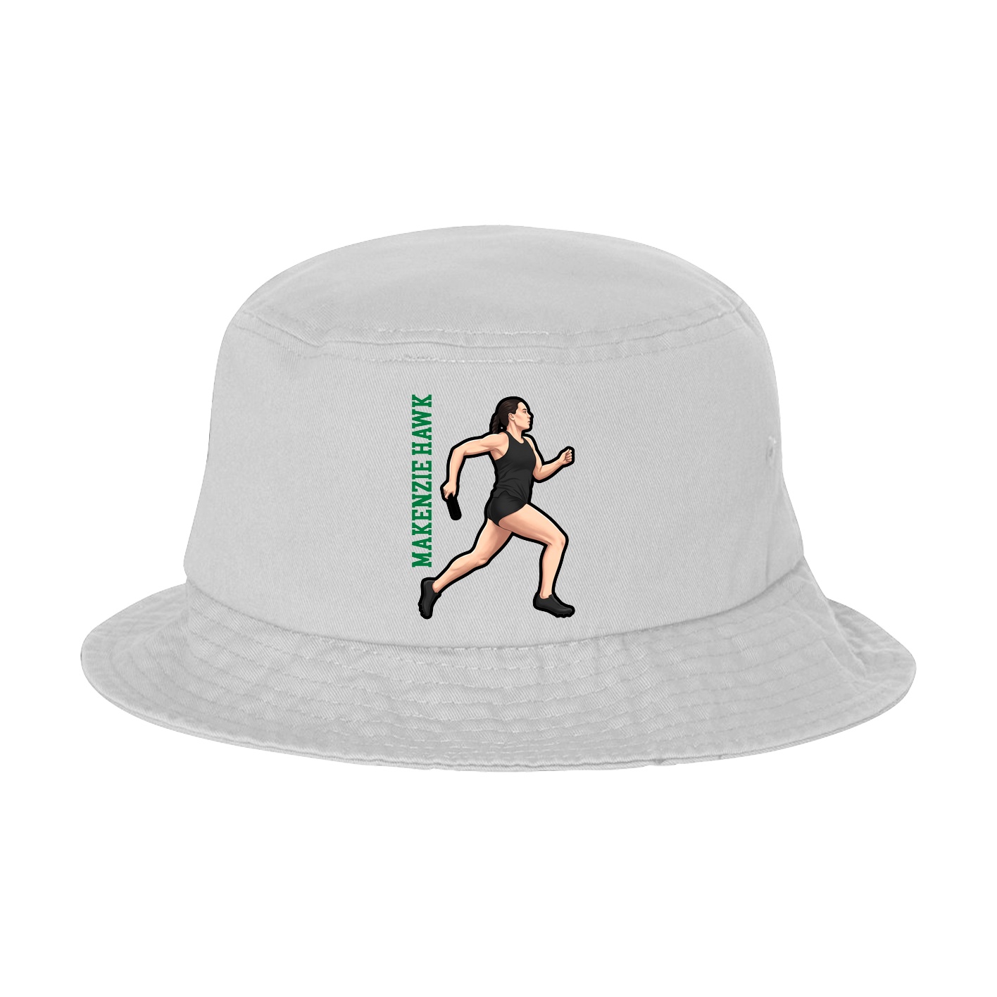 Bucket Cap — Name Vertical in White