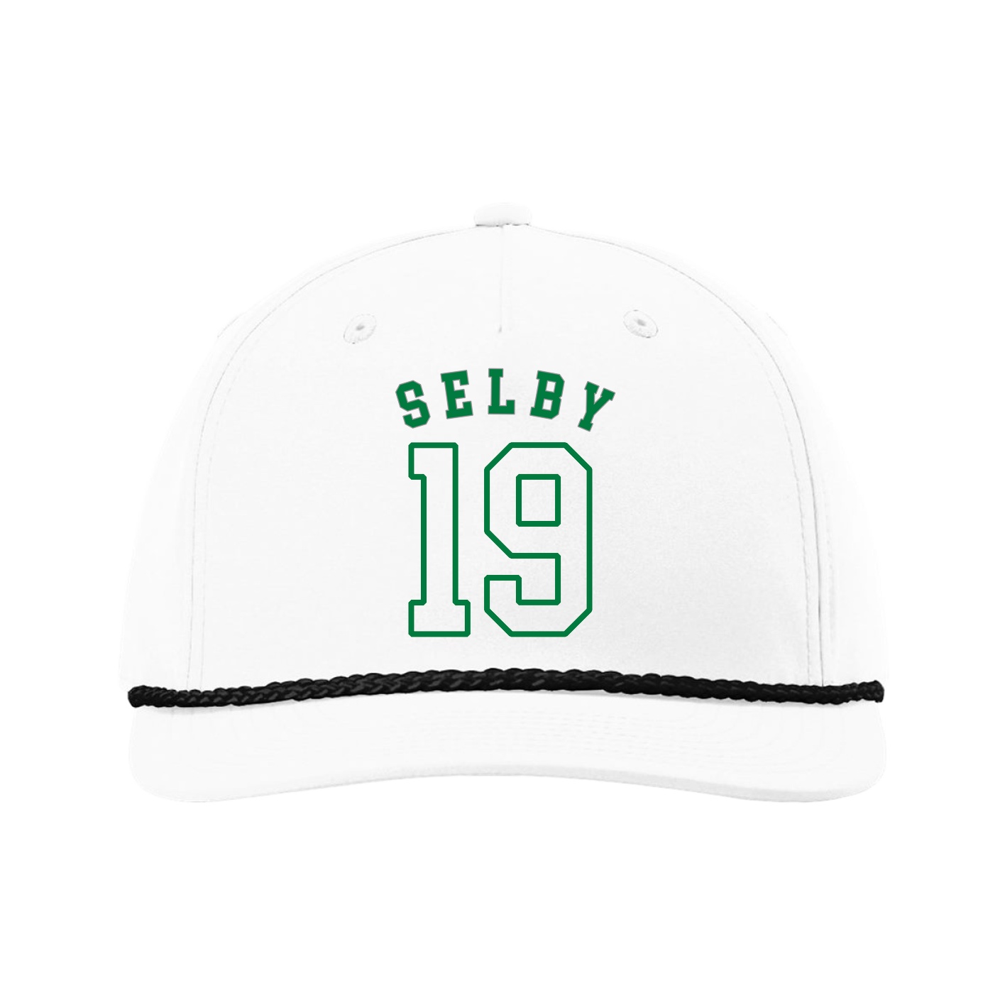 Five-Panel Classic Rope Cap — Shirsey Arch in White