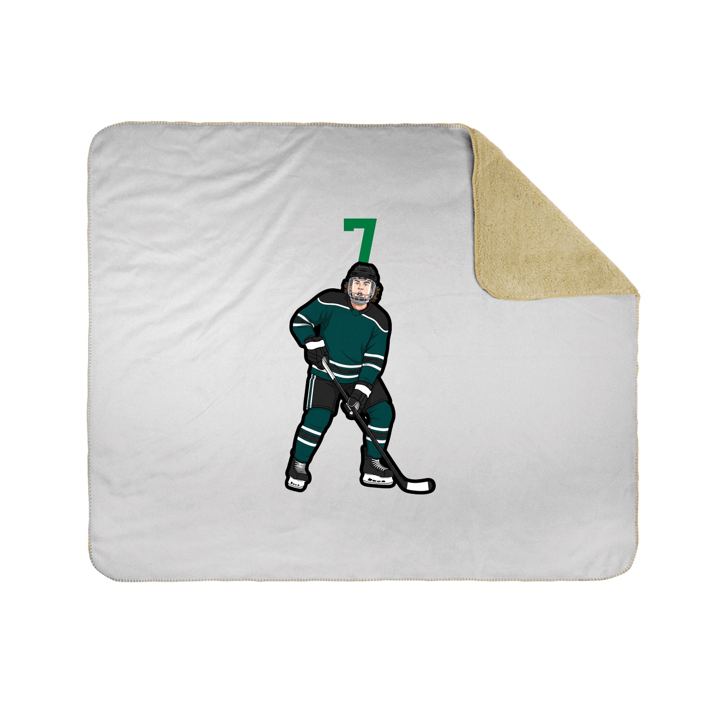 Throw Blanket — Number Top in White