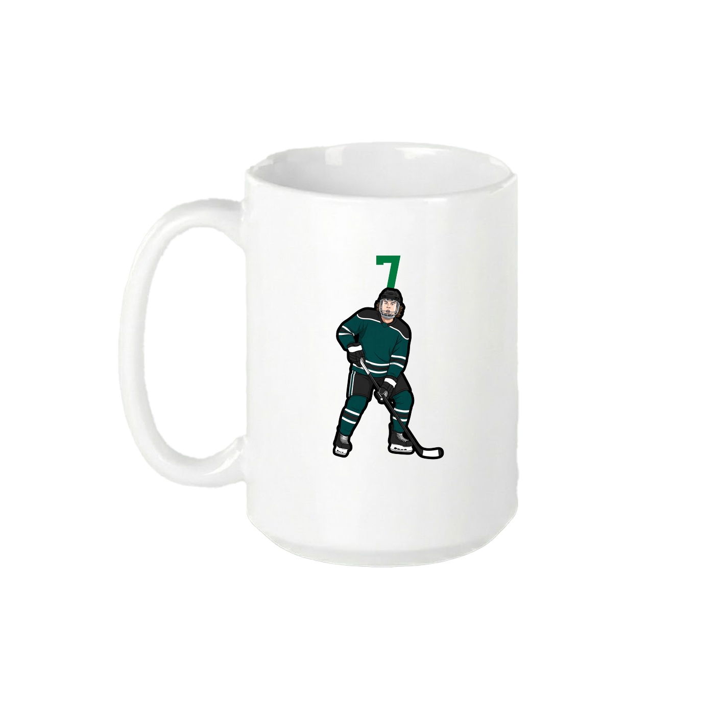 15oz Coffee Mug — Number Top in White