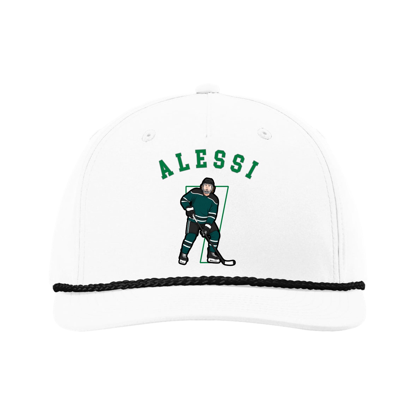 Five-Panel Classic Rope Cap — Shirsey Arch in White