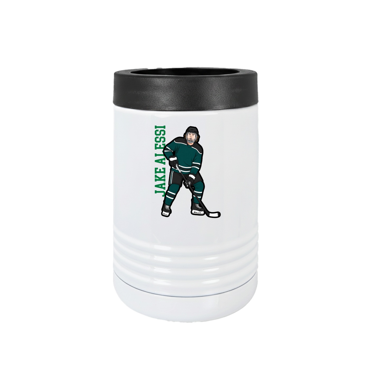 Beverage Holder — Name Vertical in White