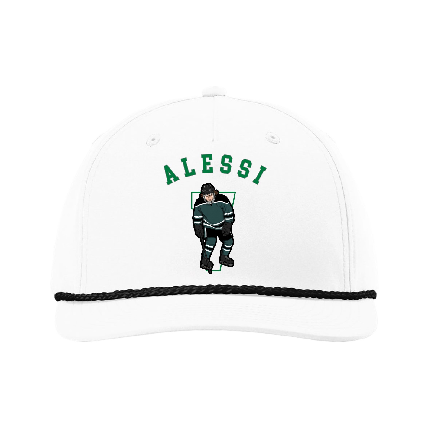 Five-Panel Classic Rope Cap — Shirsey Arch in White