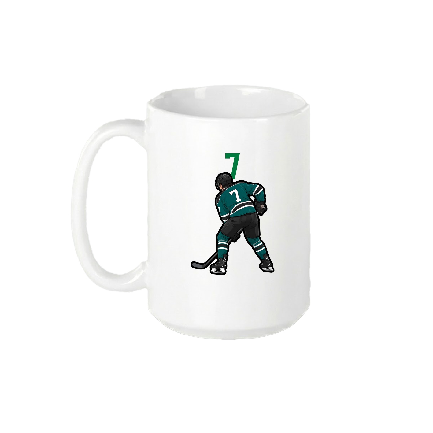 15oz Coffee Mug — Number Top in White