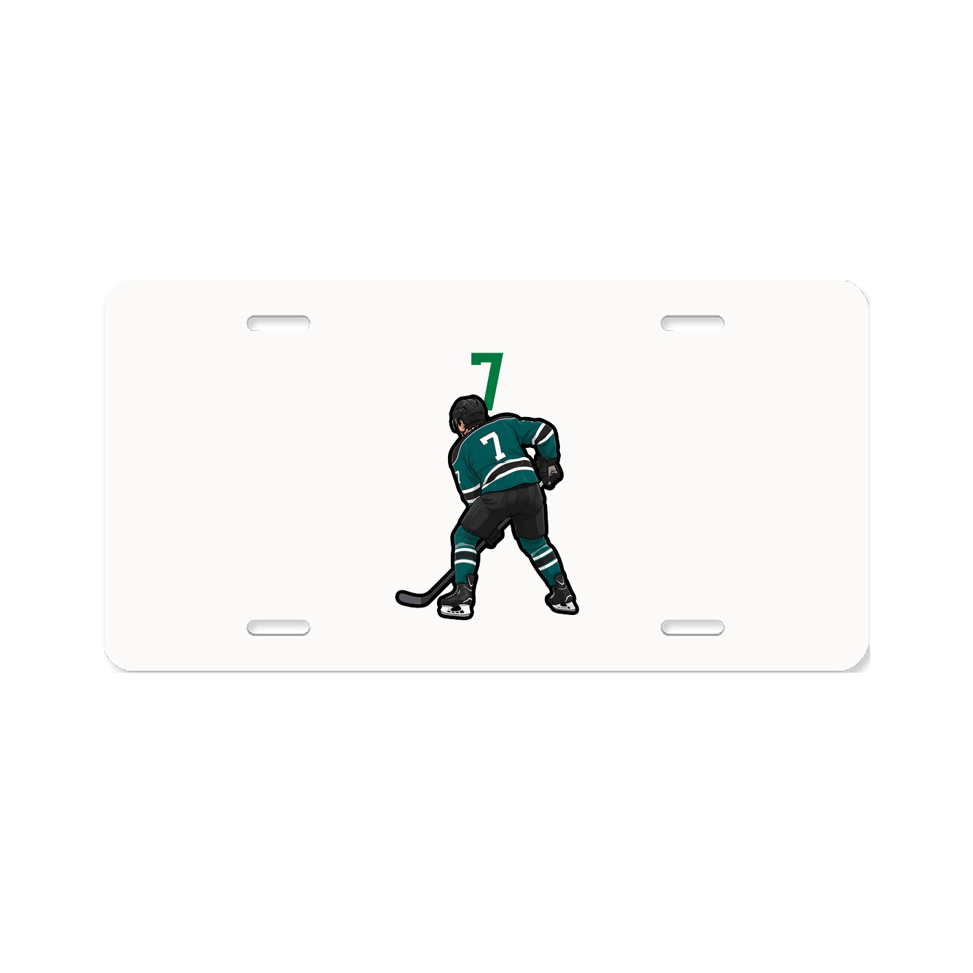 License Plate — Number Top in Classic