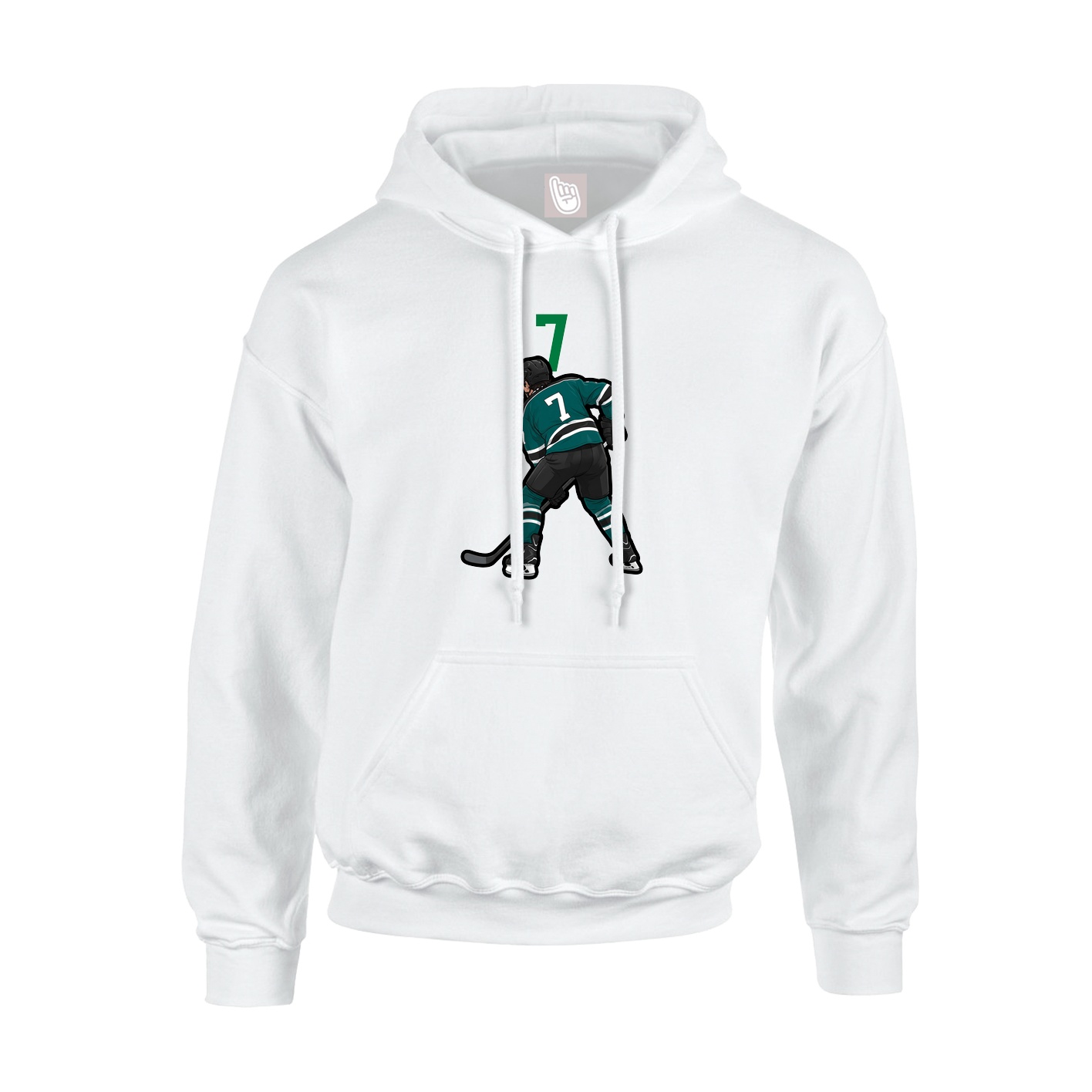 Hoodie — Number Top in White