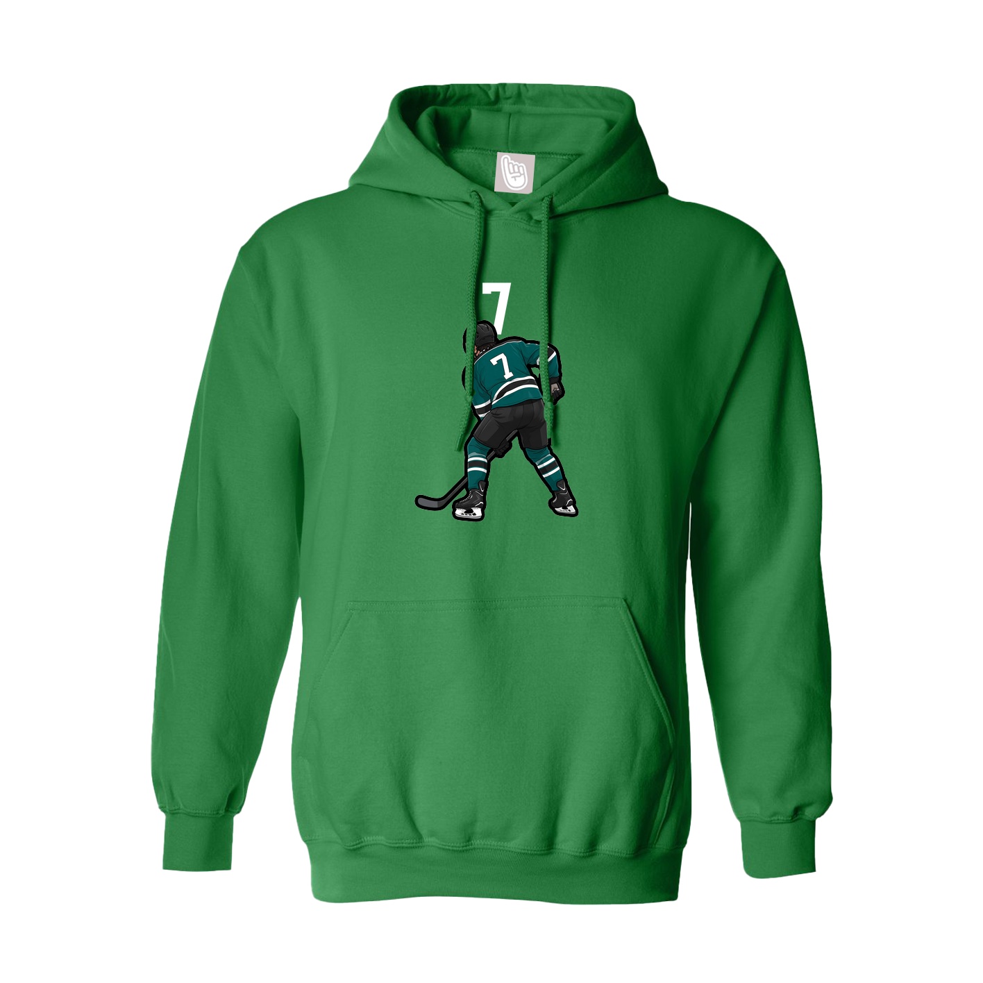 Youth Hoodie — Number Top in Green