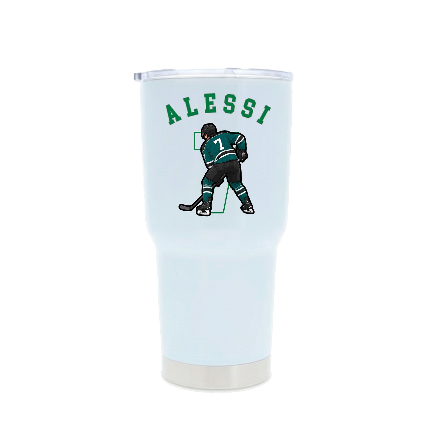30oz Stainless Steel Tumbler — Shirsey Arch in White