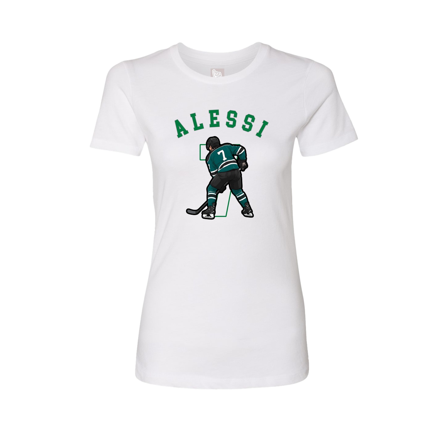 Fitted Women's Tee — Shirsey Arch in White