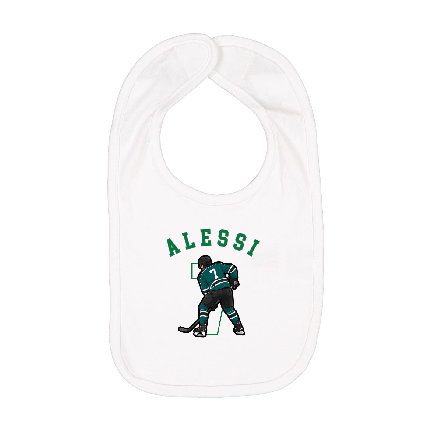 Infant Bib — Shirsey Arch in White