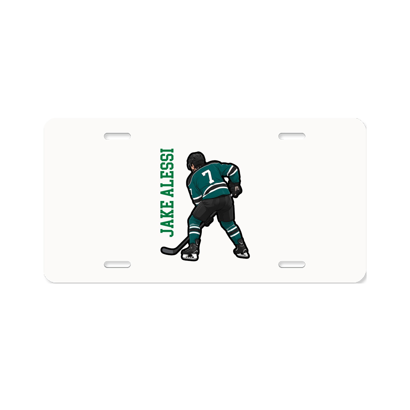 License Plate — Name Vertical in Classic
