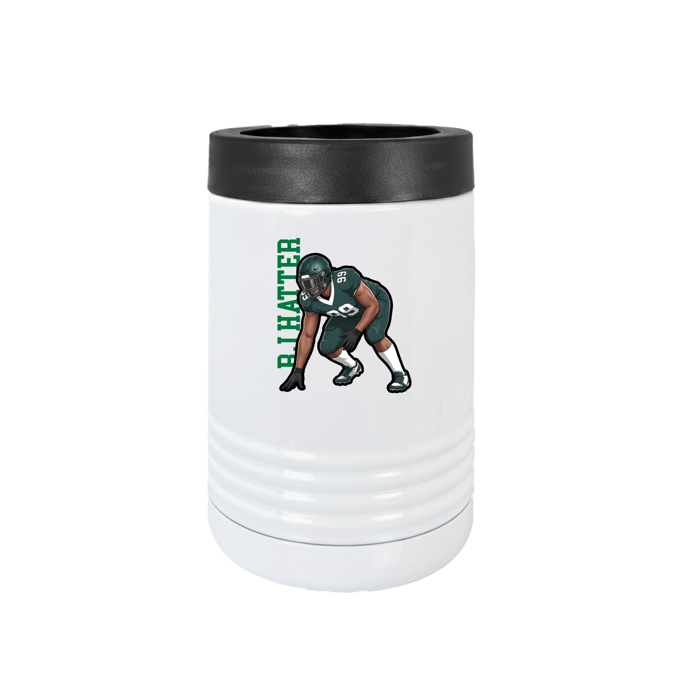 Beverage Holder — Name Vertical in White