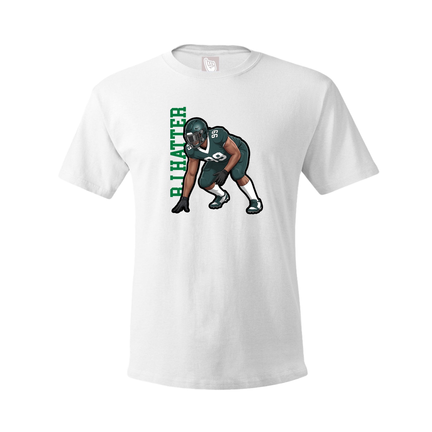 Tee — Name Vertical in White