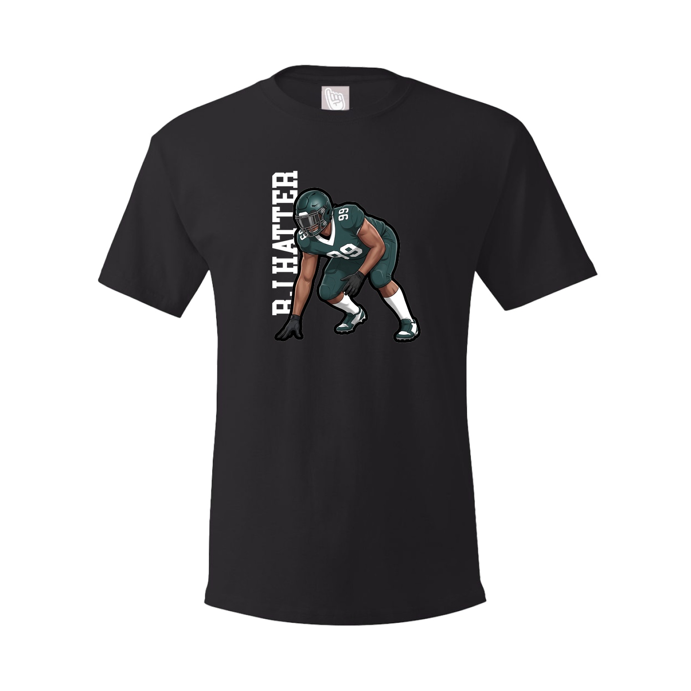 Youth Tee — Name Vertical in Black