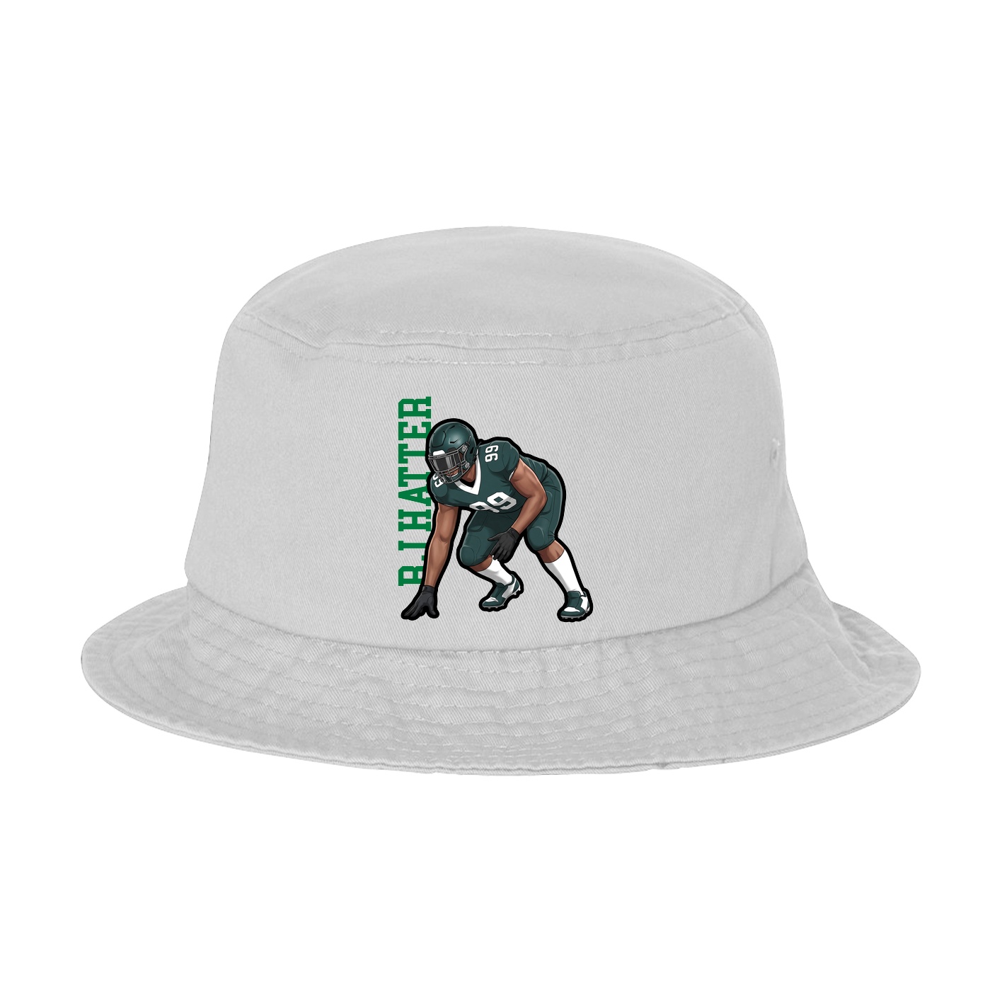Bucket Cap — Name Vertical in White