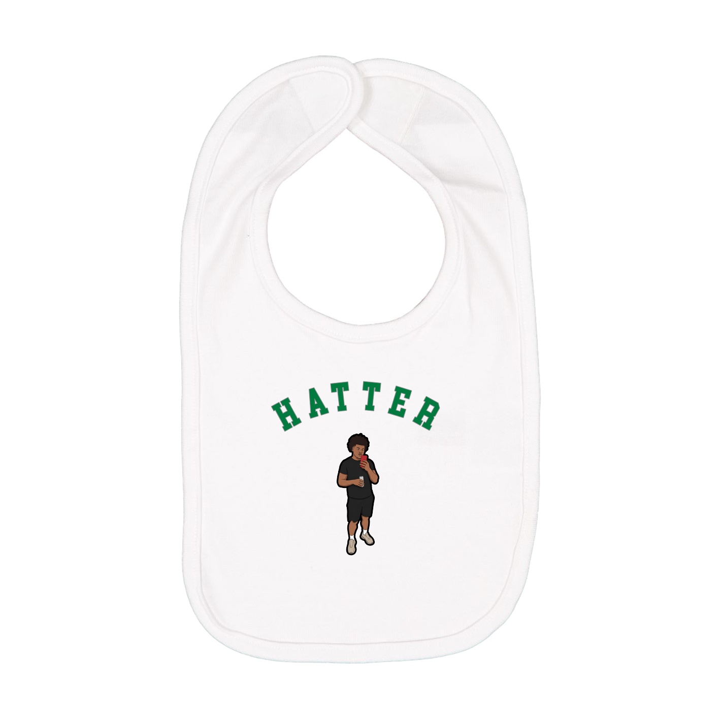 Infant Bib — Shirsey Arch in White