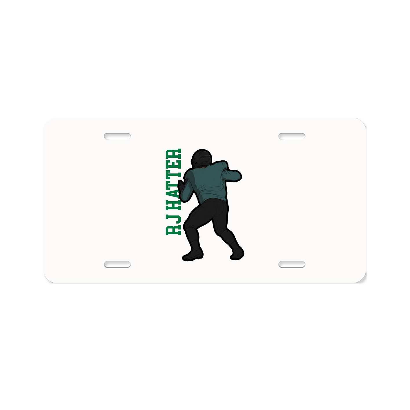 License Plate — Name Vertical in Classic