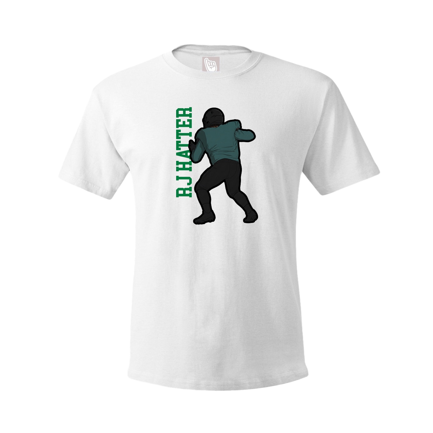 Tee — Name Vertical in White