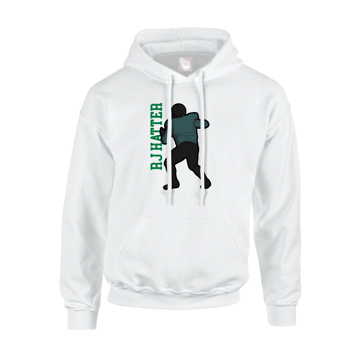 Youth Hoodie — Name Vertical in White