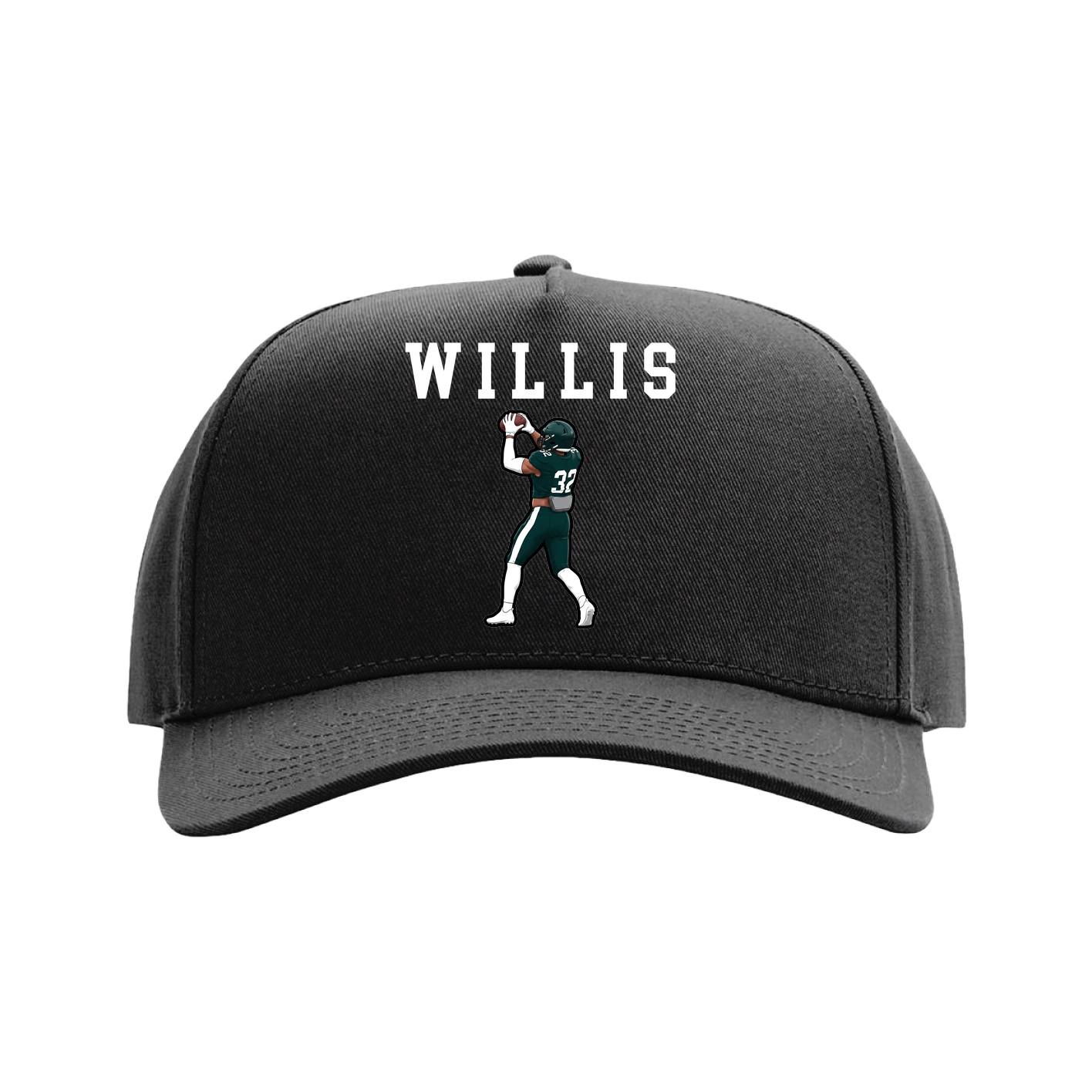 Full Fabric Five-Panel Champ Cap — Shirsey in Black