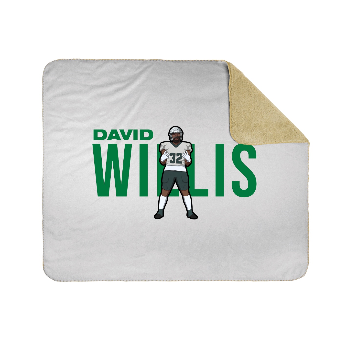 Throw Blanket — Player Name in White