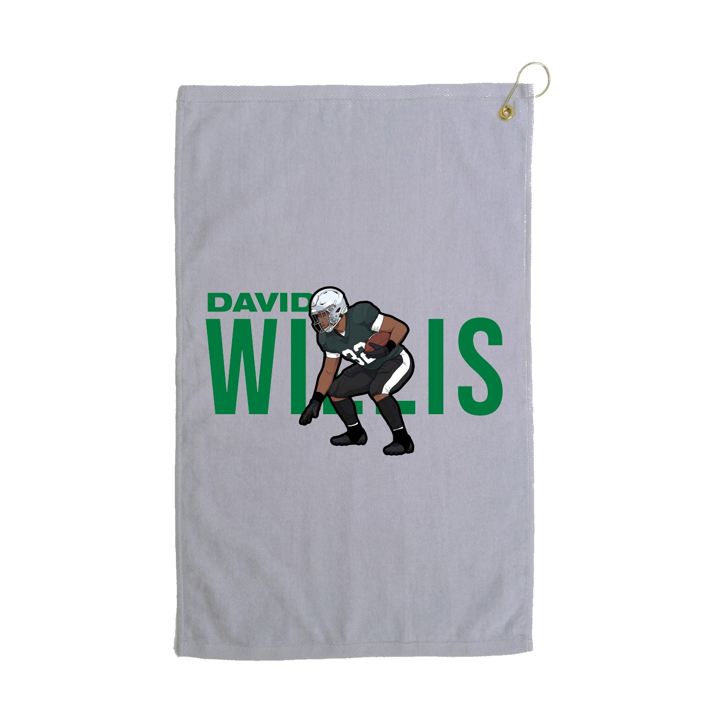 Golf Towel — Player Name in Grey