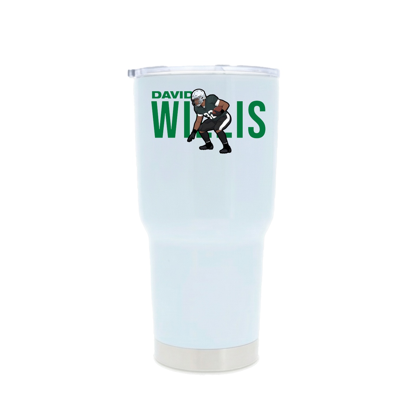 30oz Stainless Steel Tumbler — Player Name in White