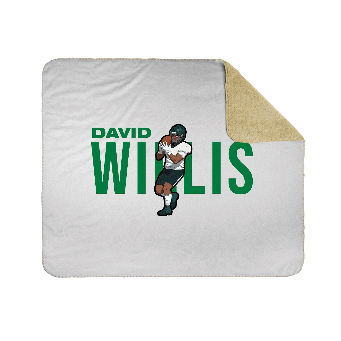 Throw Blanket — Player Name in White