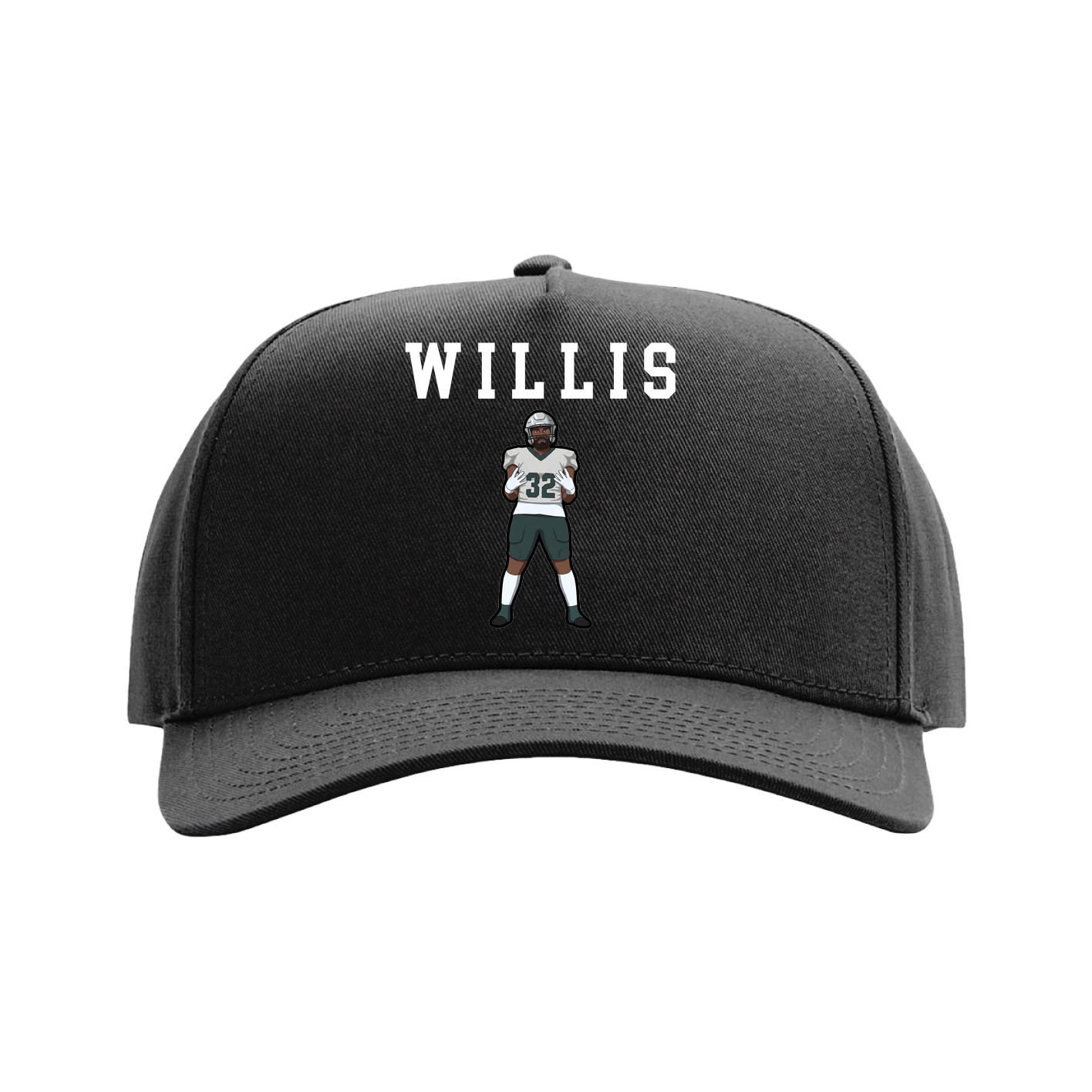 Full Fabric Five-Panel Champ Cap — Shirsey in Black