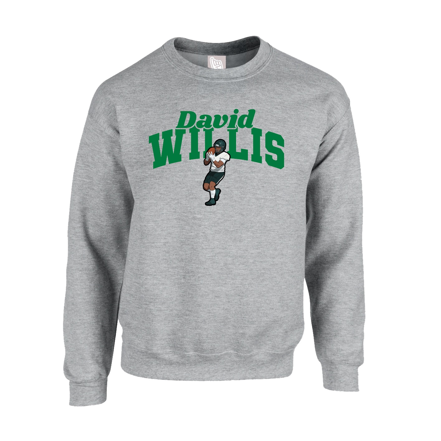 Fleece Crew — Signature Arch in Grey
