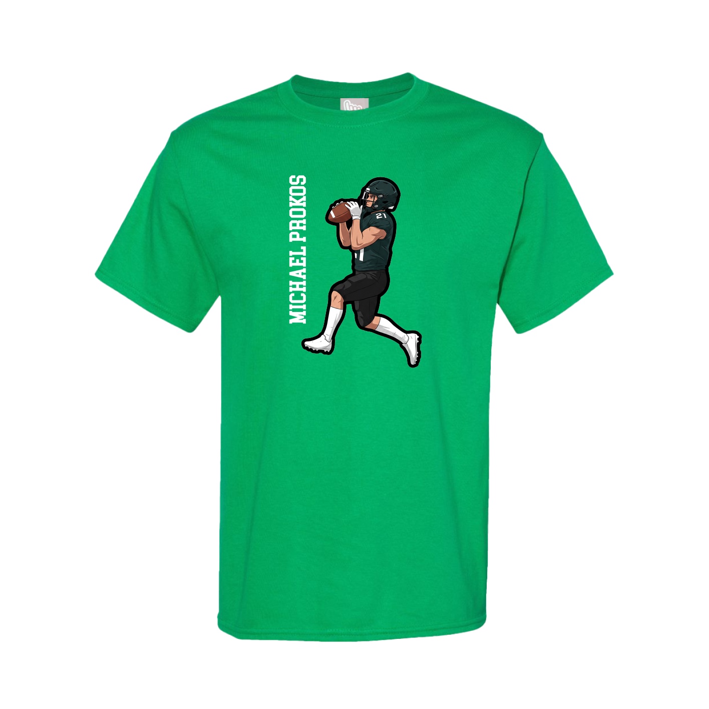 Tee — Name Vertical in Green