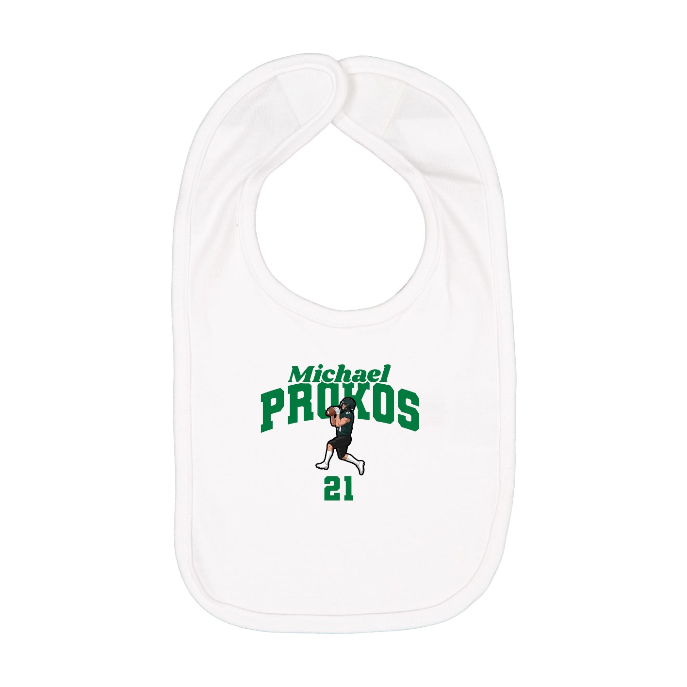 Infant Bib — Signature Arch in White