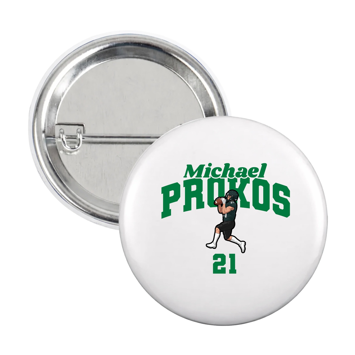Game Day Button — Signature Arch in White