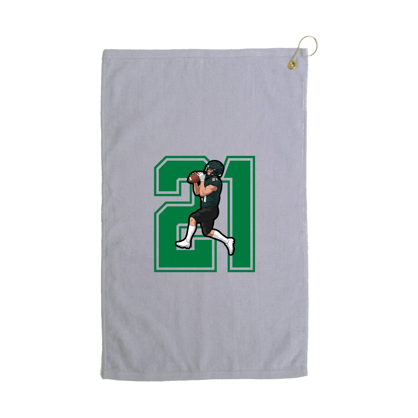 Golf Towel — Number in Grey
