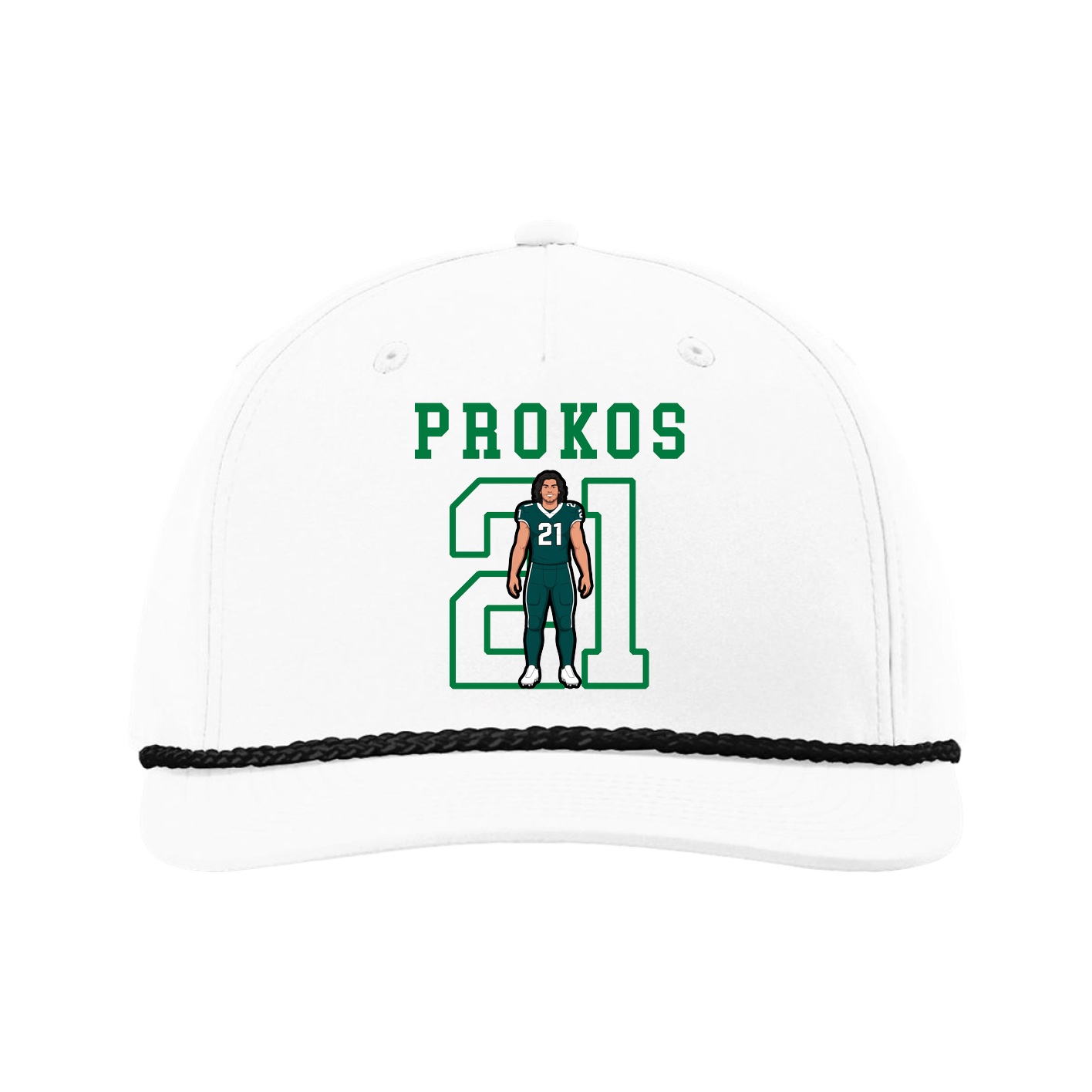 Five-Panel Classic Rope Cap — Shirsey in White