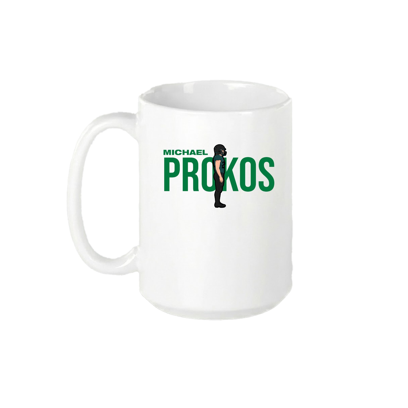 15oz Coffee Mug — Player Name in White