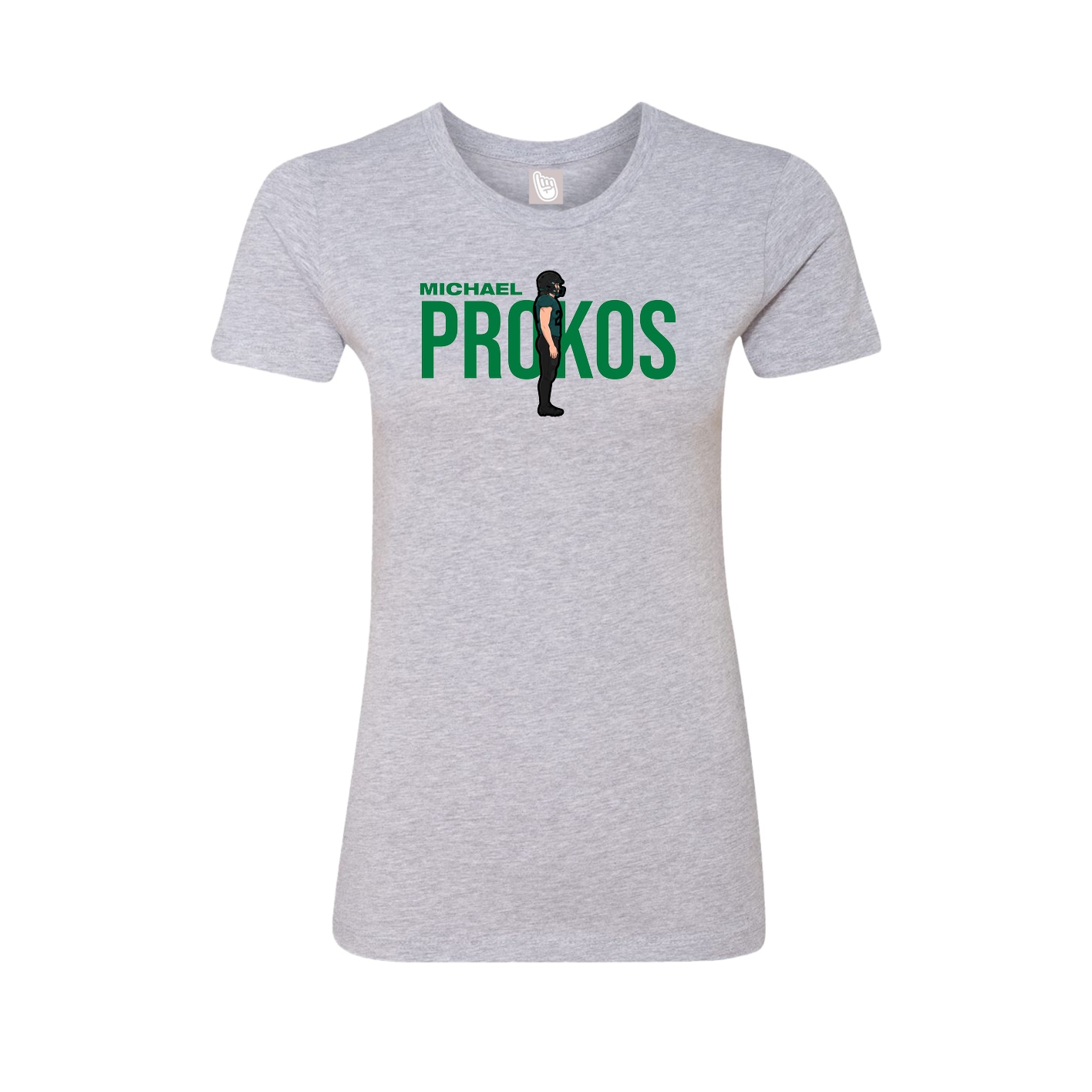Womens Tee — Player Name in Grey