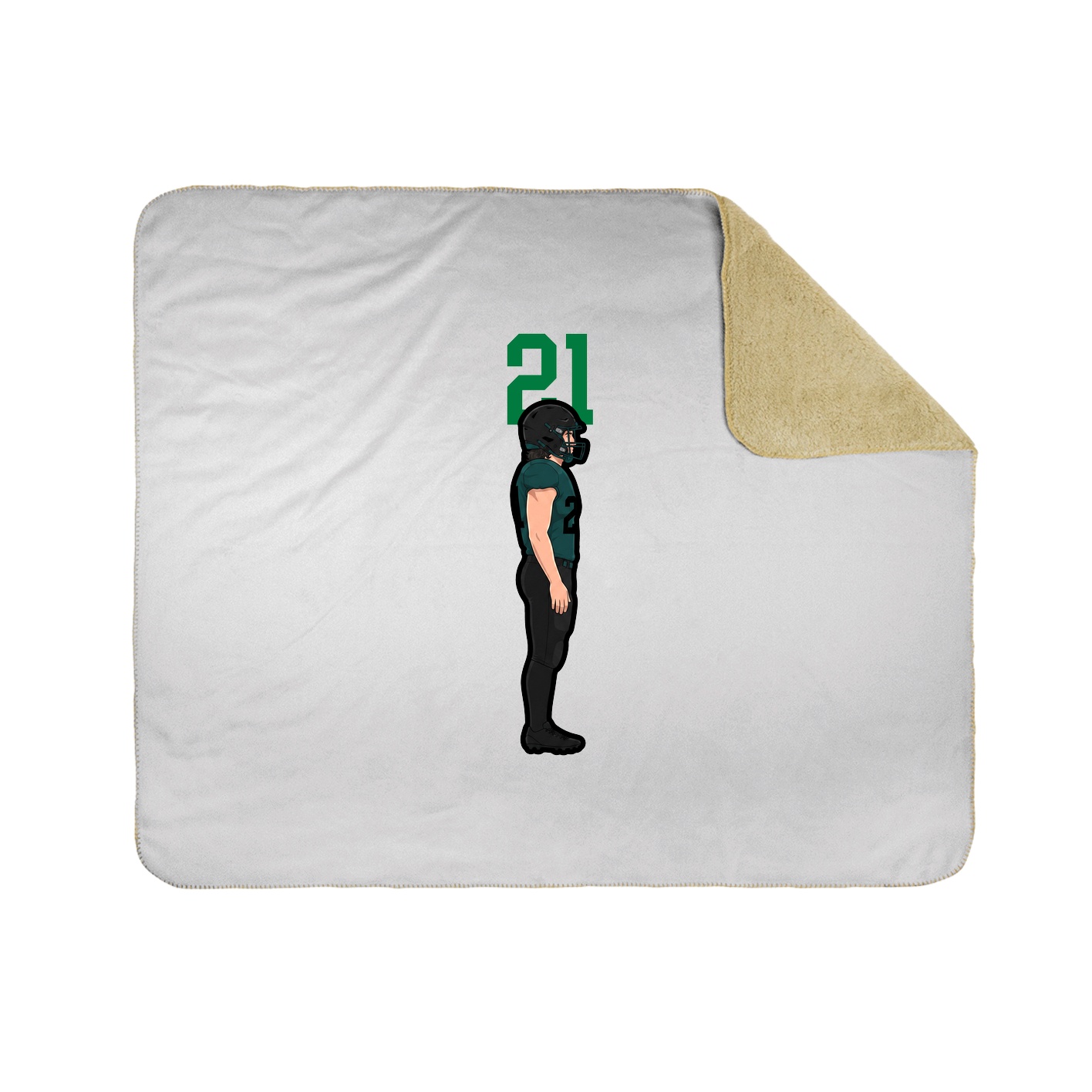 Throw Blanket — Number Top in White