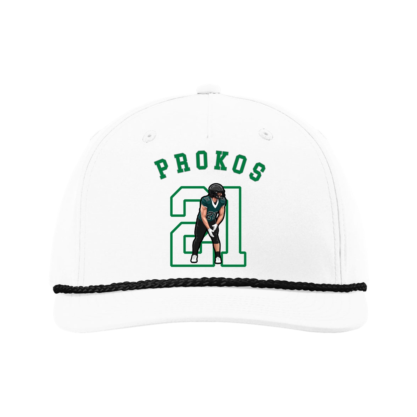 Five-Panel Classic Rope Cap — Shirsey Arch in White