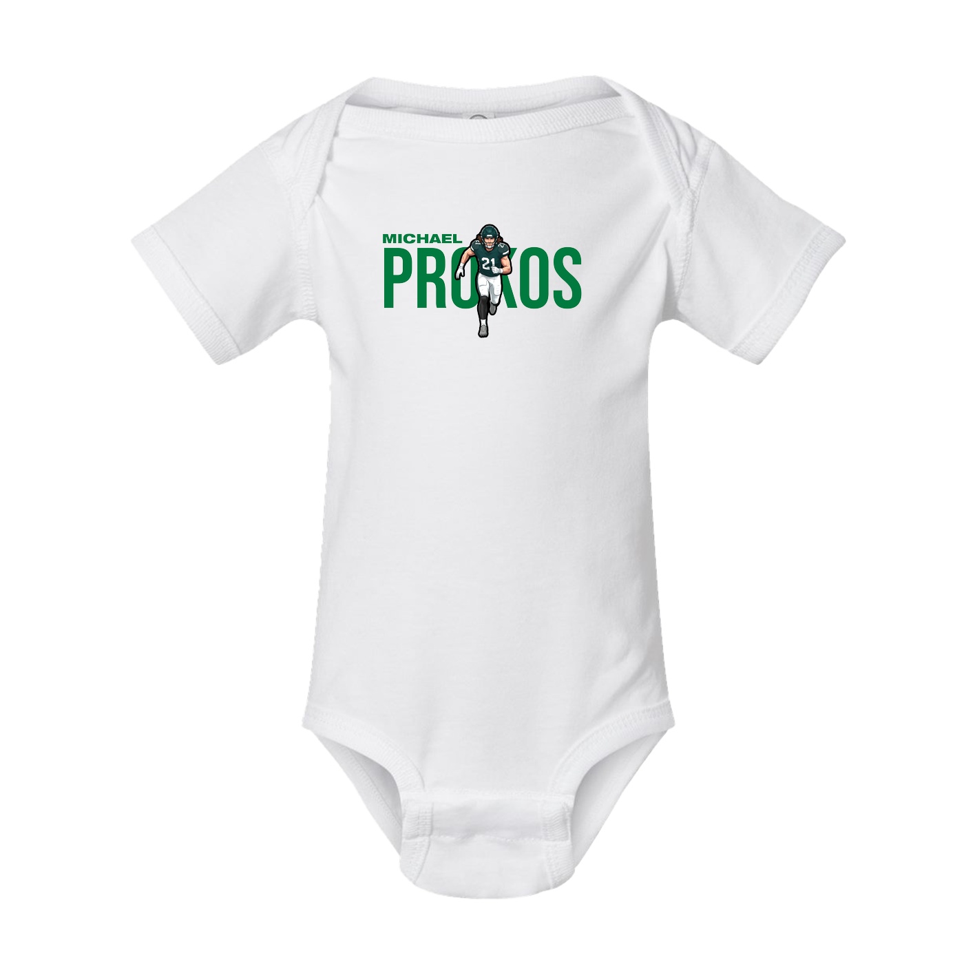 Baby Onesie — Player Name in White